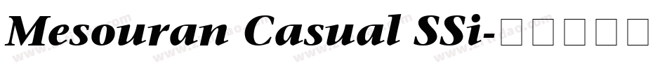 Mesouran Casual SSi字体转换